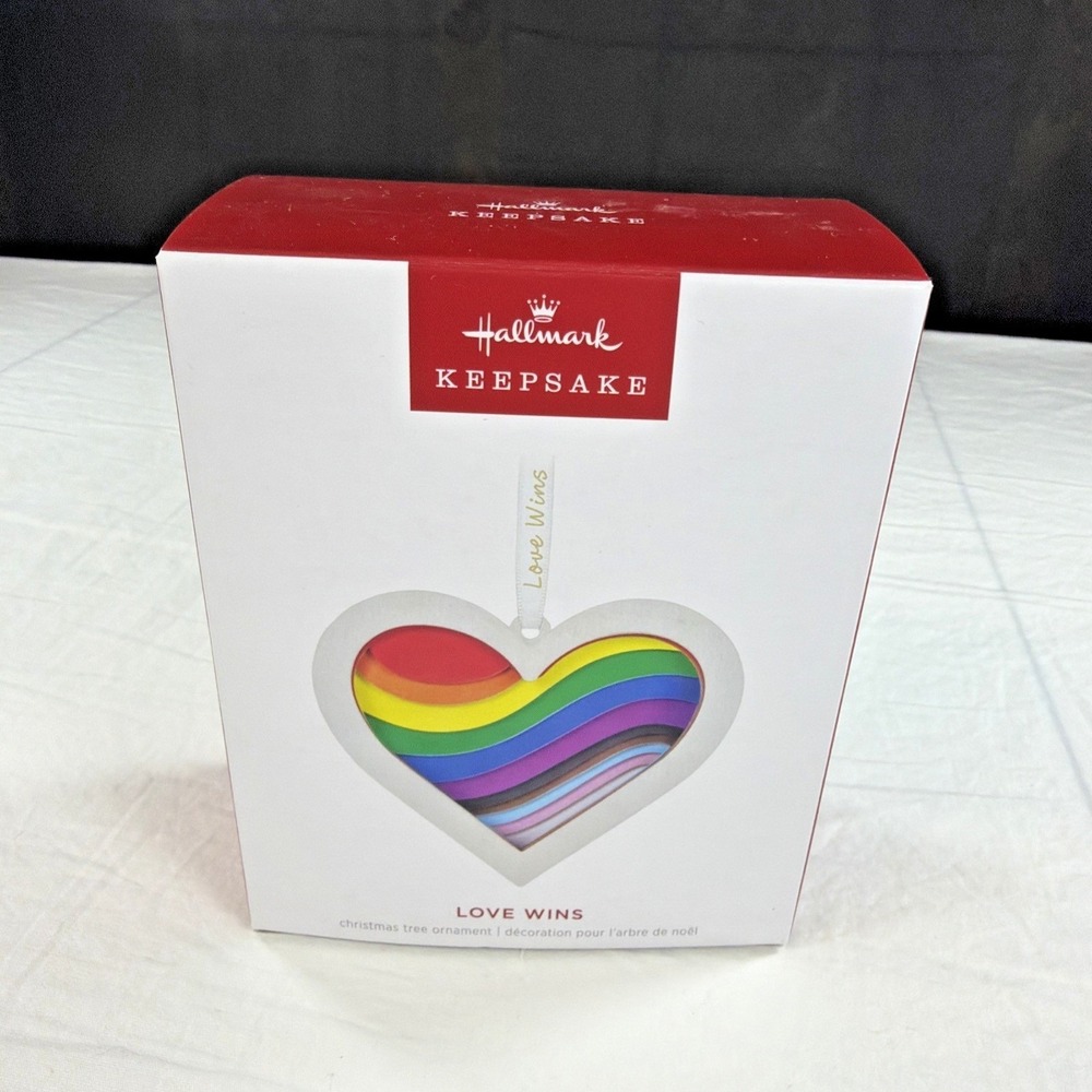 Hallmark Keepsake 2025 Love Wins Rainbow Heart Ornament NEW In Box